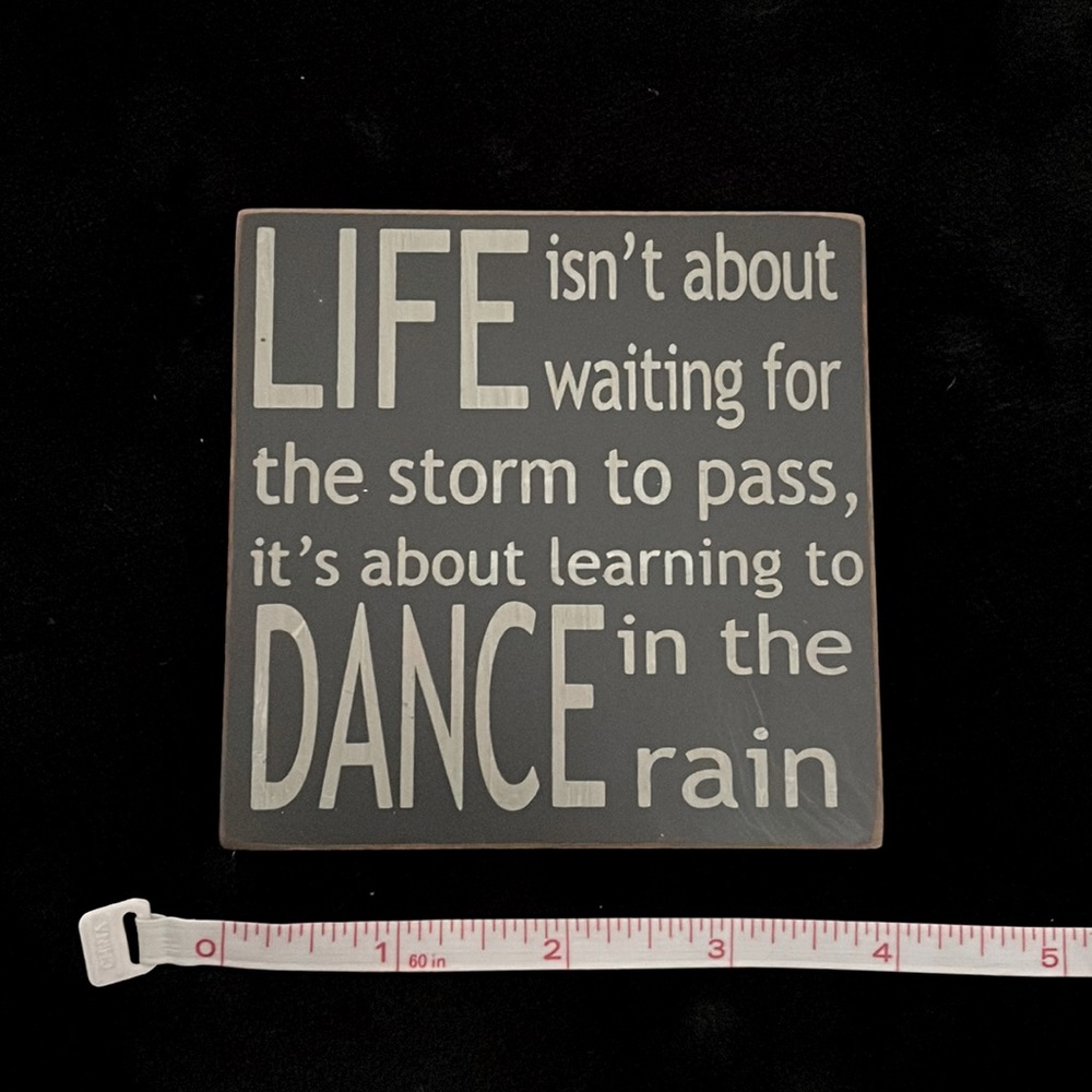 Inspirational Quote Wooden Square Wall Hanging Decor